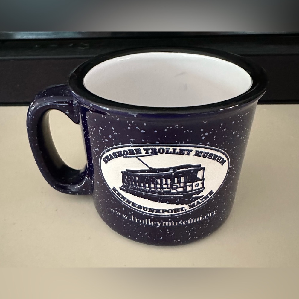 NEW Seashore Trolley Museum Kennebunkport Maine Campfire Ceramic Mug Speckled - Picture 4 of 6